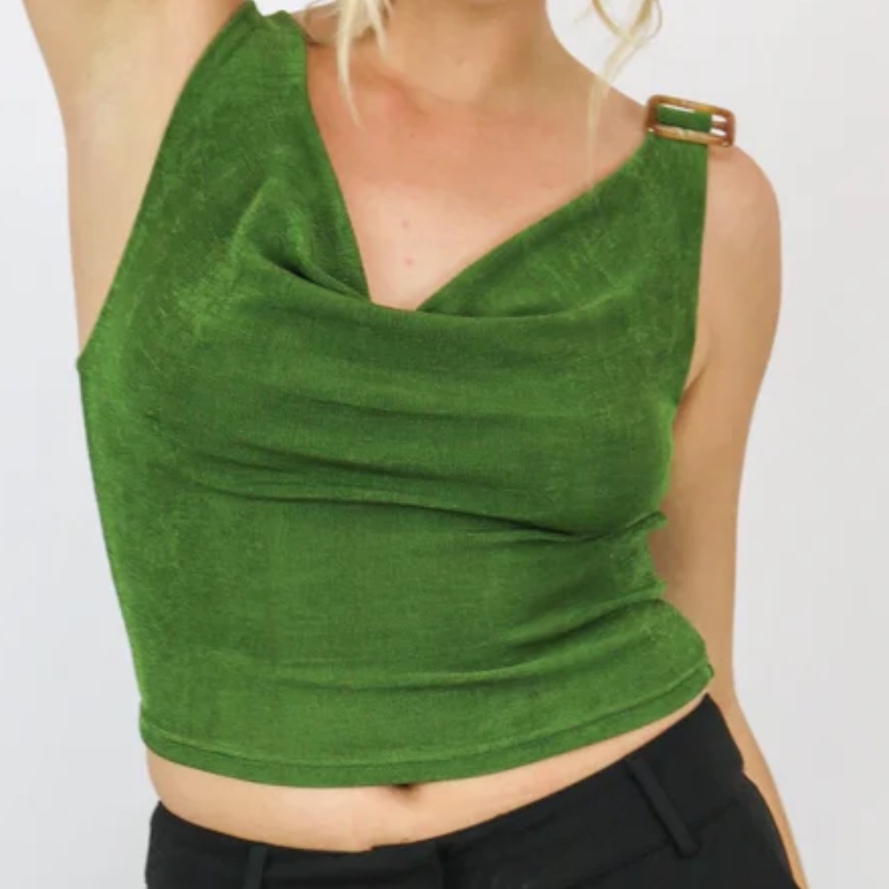 MOTEL ROCKS Green Crop Top